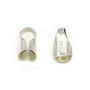 Embout en argent 925, pour cordon et cuir, 4mm x 4pcs