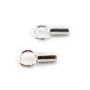 Embouts  pour cordon 1 mm argent 925 Rhodié x4pcs