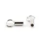 Terminators for cords 925 Sterling Silver Rhodium  1mm x 4pcs