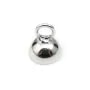 Rhodium 925 sterling silver clover charm 13mm x 1pc