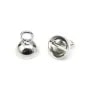 Rhodium 925 sterling silver clover charm 13mm x 1pc