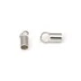Embouts  pour cordon 1.5 mm argent 925 Rhodié  x 4pcs