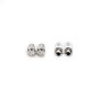 Caches noeuds, en argent 925 rhodié, de forme ronde, 2mm x 10pcs
