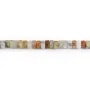 Agate crazy, en forme de rondelle Heishi 2x4mm x 40cm