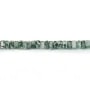 Jaspe de tache verte, en forme de rondelle Heishi 2x4mm x 40cm