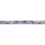 Jaspe de tache bleue, en forme de tube 4x13mm x 40cm
