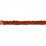 Jaspe rouge, en forme de cube 4mm x 40cm