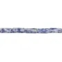 Jaspe de tache bleu, en forme de rectangle 4x13mm x 40cm