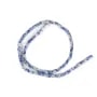 Jaspe de tache bleu, en forme de rectangle 4x13mm x 40cm