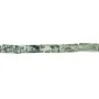 Jaspe de tache verte, en forme de rectangle 4x13mm x 40cm