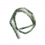 Jaspe de tache verte, en forme de rectangle 4x13mm x 40cm