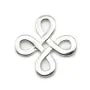 Estampe en argent 925, en forme de noeud chinois, 11.8mm x 1pc