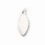 Argent  925 Feuille  6.5x15 X1pc