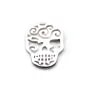 925 streling silver skull open stitch 13x16mm  x 1pc