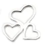 Argent 925 intercalaire trois coeurs ajouté 20 mm x 1pc