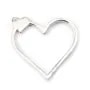 Argent 925 intercalaire coeur ajouté 20x20 mm x 1pc
