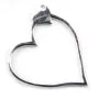 Argent 925 intercalaire coeur ajouté 20x20 mm x 1pc