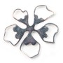 Silver  925 openwork flower spacer  14 mm x  1pc