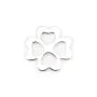 Sterling Silver 925 clover spacer 12.6mm x 1pc