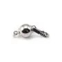 Sterling silver  rhodium    8mm x 1pc