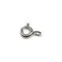 Argent 925 Rhodié Fermoir Anneau Ressort  5mm x 2pcs