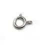 Spring ring clasp, 925 silver rhodium 8mm x 1pc