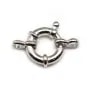 Fermoir à ressort, Argent 925 Rhodié 14mm x 1pc