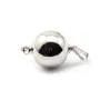 Argent 925 RHODIE Fermoir soufflet  rond 12mm x 1pc  