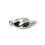  Sterling silver bellows oval clasp  7.5x16mm  x 1pc
