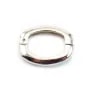 Oval Clasp, 925 Silver rhodium, 14x18mm x 1pc