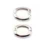 Fermoir Soufflet,  Argent 925 Rhodié  14x18mm x 1pc