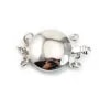 Fermoir Cabochon Rond Argent 925 16mm x 1pc