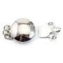 Round Cabochon Clasp,  925 Silver  16mm x 1pc 