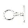 Argent 925 Fermoir Toggle OT  12mm x 1pc
