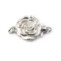 Argent 925 Fermoir Ronde Fleur 11mm x 1pc