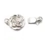 Silver 925 Round Flower Clasp 11mm x 1pc