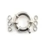 Argent 925 Fermoir bouée 15mm 3 Rangs x 1pc