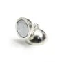 Fermoir aimanté, de forme ronde, en argent 925, mesurant 10mm x 1pc