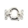 Argent 925 Fermoir bouée 15mm 3 Rangs x 1pc