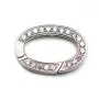 Fermoir with  zircon 15x32mm  x 1pc