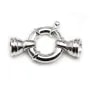 Argent 925 Fermoir a ressort 16x30mm boué  6.5mm x 1pc  