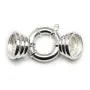 Argent 925 Fermoir  bouée à ressort 18x35mm embout 15mm x 1pc  