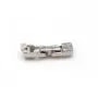 Fermoir crochet en argent 925 rhodié, 4.5x18mm x 1pc