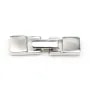 Clasp 925 silver rhodié hook, 6x23mm, for leather thread, 1.3x4.5mm x 1pc