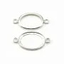 Intercalaire support oval à coller, argent 925, 13x18mm x 1pc