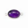 Intercalaire support oval à coller, argent 925, 13x18mm x 1pc