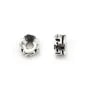 Intercalary 925 silver, in round shape and cut chased, in size of 3 * 5mm x 4 pcs