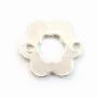 Intercalaire Fleur Plat Argent  925 12mm x 2pcs