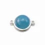 Intercalaire support  pour cabochon ronde, argent 925, 10mm x 1pc