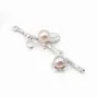 Intercalaire branche avec fleur pour perle semi percé 18x43mm x 1pc